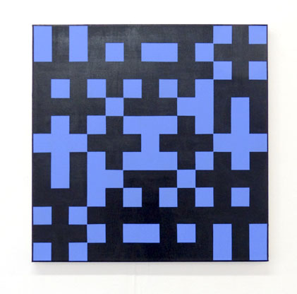 Philip Bradshaw, Crossword paintings, ACW002 (BLUE, BLACK), 2013